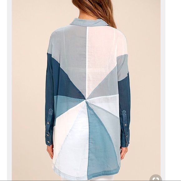 FREE PEOPLE RAINBOW RAYS TOP - Picture 2 of 6